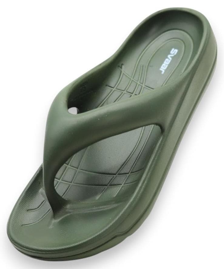 SVAAR Soft EVA Slippers for Men | Stylish Anti-Skid Flip-Flops with Arch Support & Bouncy Sole | Lightweight Indoor Outdoor Comfort