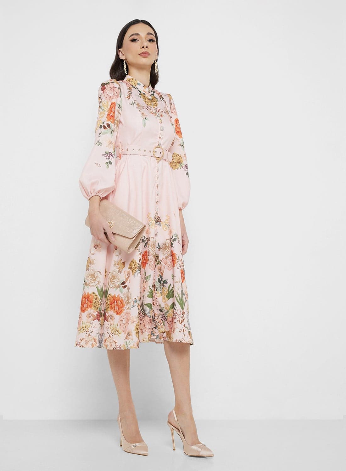 Floral Belted Dress