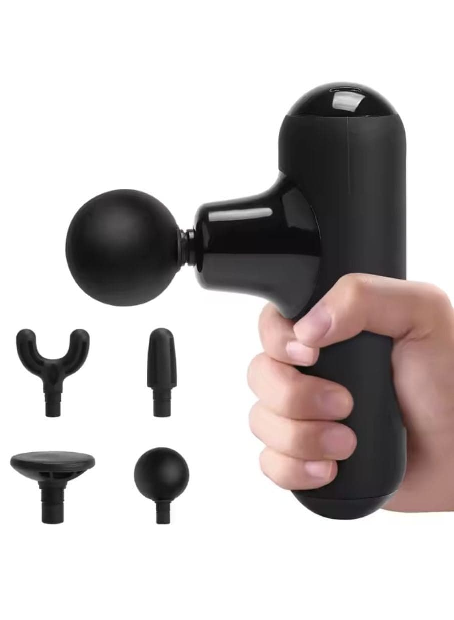Premium Fascia Gun Body Massager Gun Deep Pressure Relieve Massage Gun Gym Body Muscle Therapy Massage Gun Foot Neck Massage Slimming with 5-Speed Percussion Massager with 4 Attachments and Travel Case
