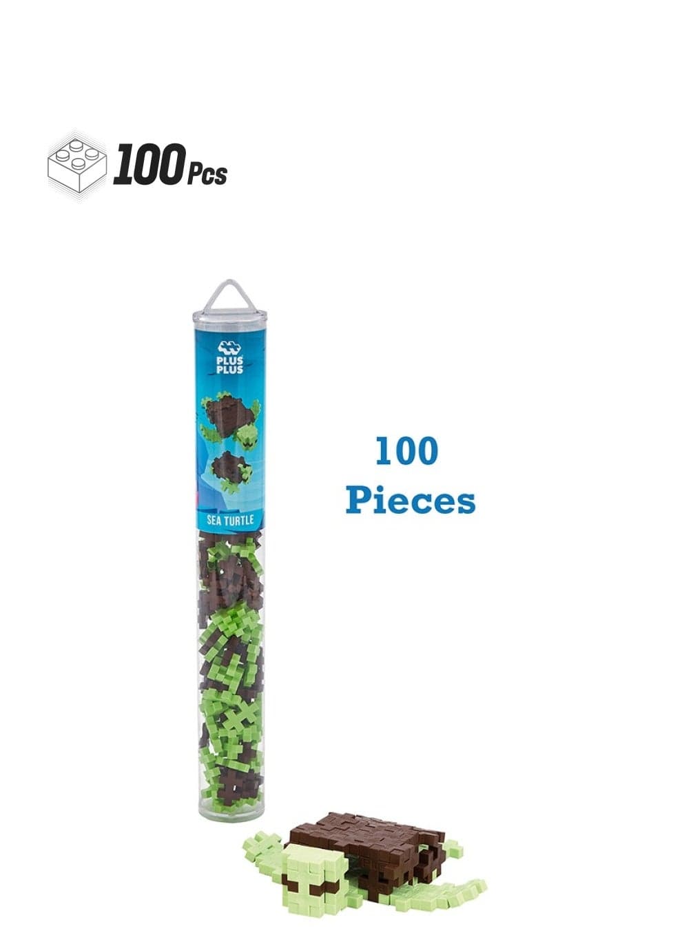 Creative Building Blocks Tube, Tortoise, Ingenious Construction Toy, 100 Pieces, Multi-Colour, Standard