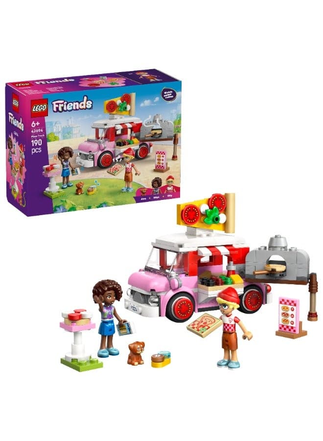 Friends Pizza Truck Toy with Mini Dolls & Pet Dog 42694 (Age 6+, 190 Pieces)
