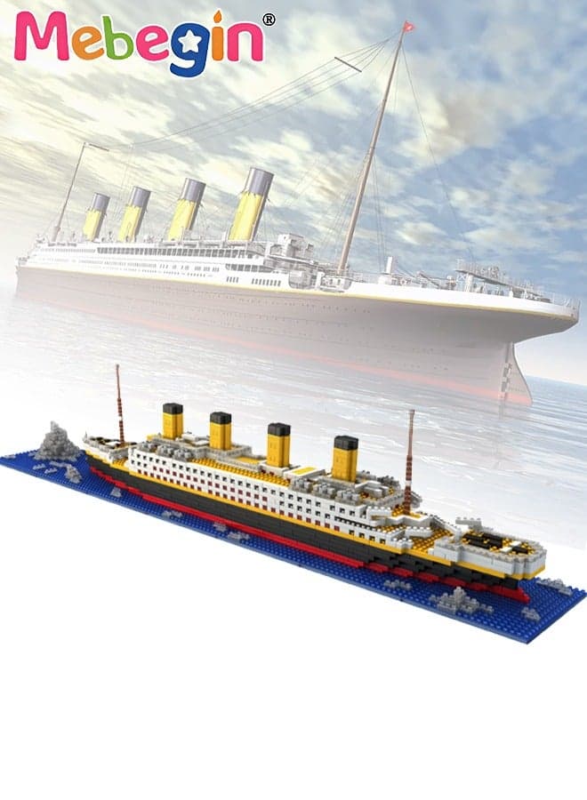 1860 Pcs Titanic Building Blocks Set Construction Toy Learning Assembly Playset STEM Toy Set Educational Kit Child Branin Development Preschool Kindergarten Toy