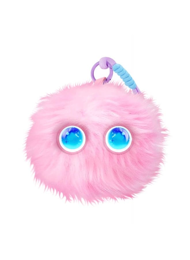 AI Companion Plush Toy, Interactive Talking Storytelling Elf with Expressive Screen Eyes, Pink Soft Furry Voice Dialogue Toy, Backpack Pendant Gift for Kids
