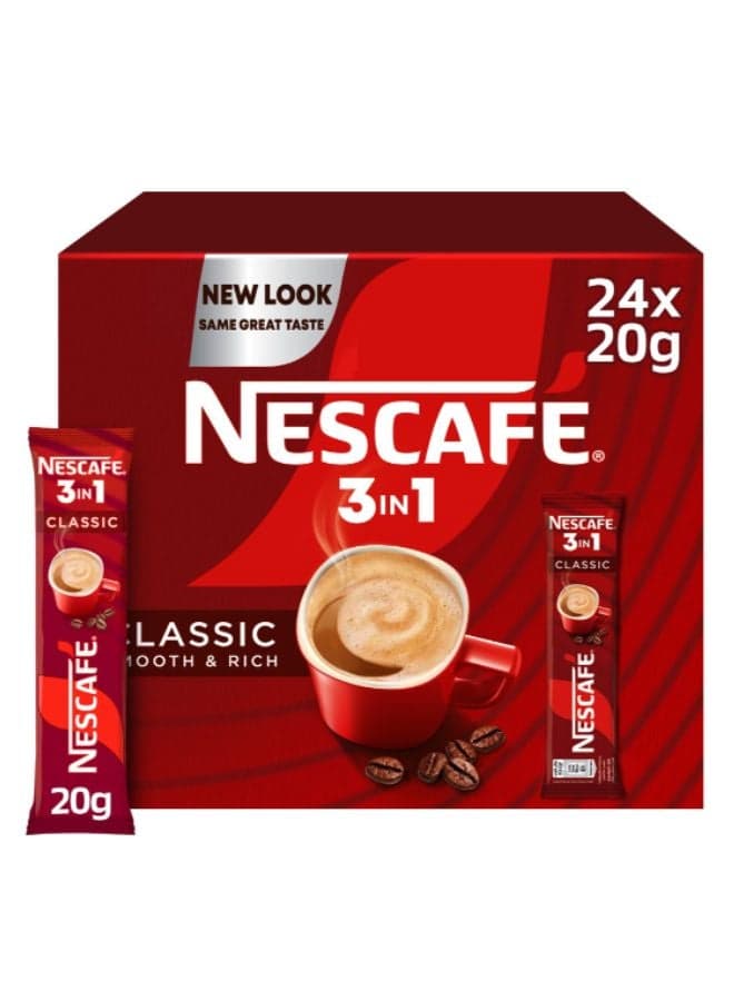Classic 3 in 1 Coffee Mix 20grams Pack of 24
