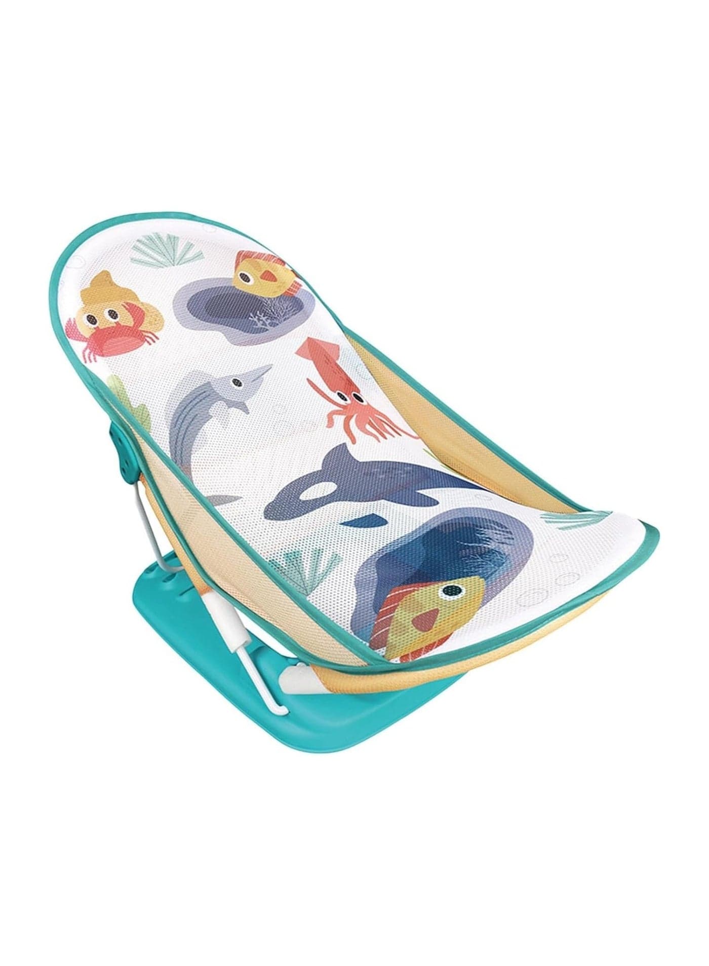 Baby Bath Chair, Foldable Toddler Bather with Sea Life Design,Multicolor 0-18 Months