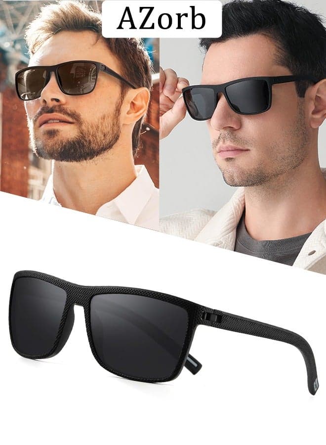Polarized Men's Sunglasses Classic Designer TR90 Frame Sun Glasses for Men Women Sports Sunglasses UV400 Protection Shades for Driving Outdoor Travle