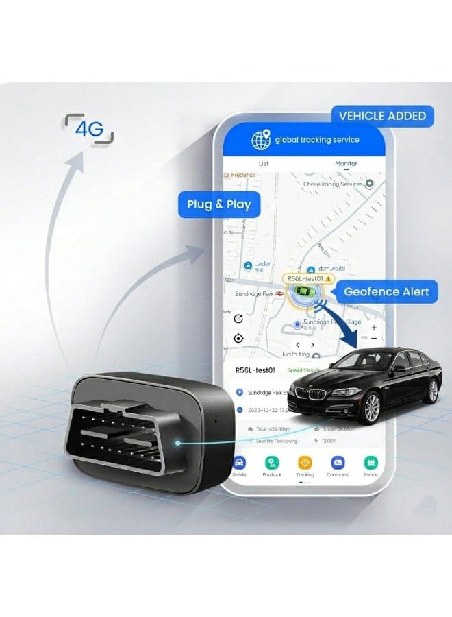 Mini Real-Time GPS Tracker Locator for Vehicle 2G 4G OBD Smart Android Auto Function Car Tracker