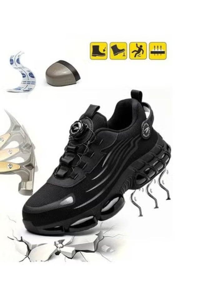 Steel Toe Shoes for Men Lightweight Safety Shoes Comfortable Puncture Proof Slip On Indestructible Work Shoes