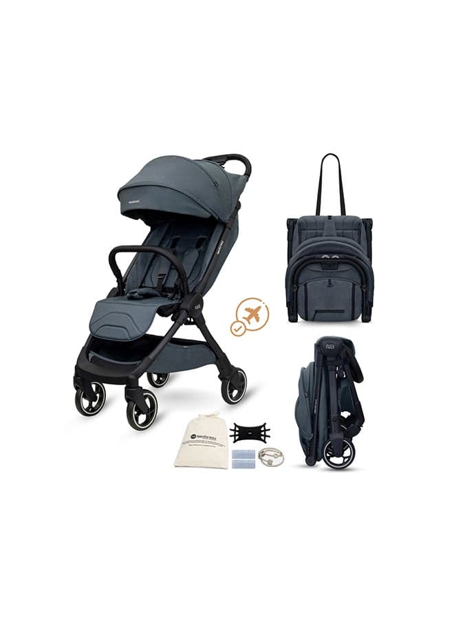 DECA Ultra-Lightweight Cabin Size Approved Compact Travel Stroller, Foldable Toddler Kids Baby Trolley, Quick Fold Open Pushchair, Waterproof UPF 50+ Canopy, 0-4yrs, 22kg, 3yrs Warranty