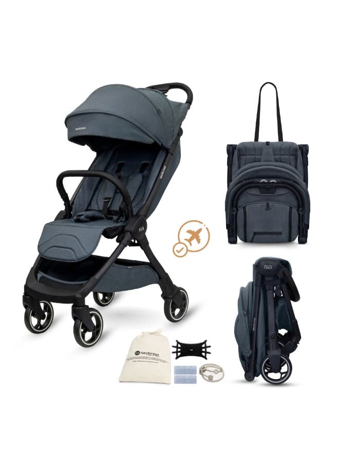 DECA Ultra-Lightweight Cabin Size Approved Compact Travel Stroller, Foldable Toddler Kids Baby Trolley, Quick Fold Open Pushchair, Waterproof UPF 50+ Canopy, 0-4yrs, 22kg, 3yrs Warranty