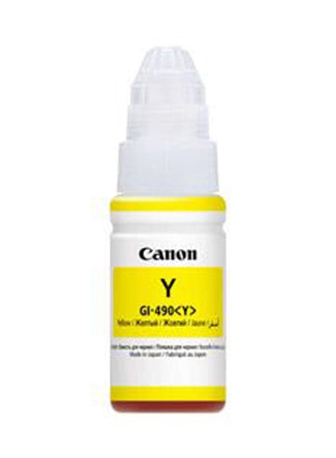 GI-490 Yellow Ink Bottle, Original Ink Refill Compatible with PIXMA G-series Printers, Prints up to 7000 Pages
