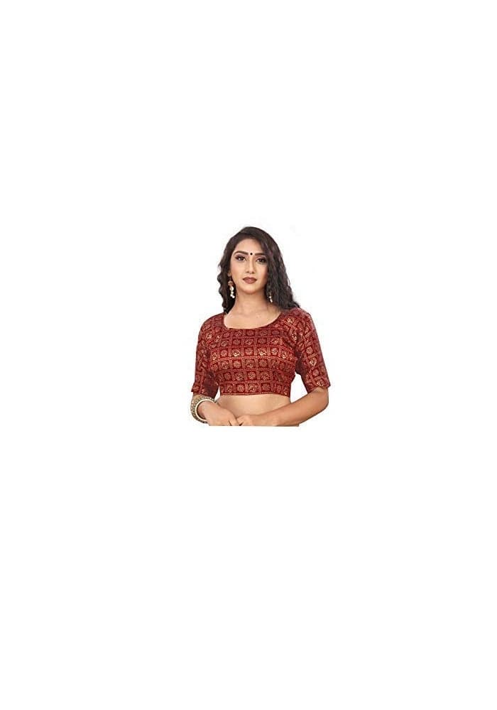 Women's Jacquard Half Sleeve Blouse