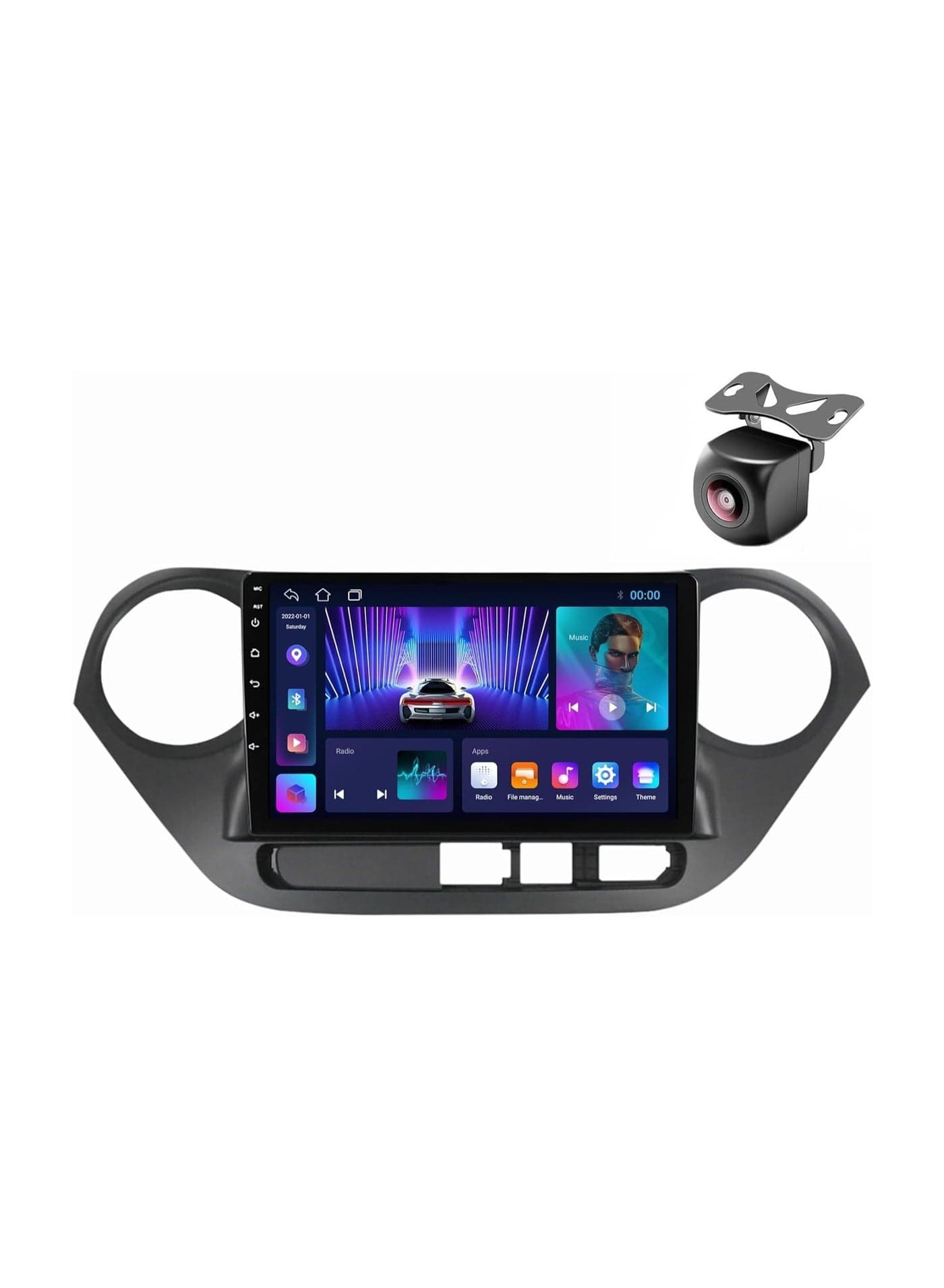 Android Car Stereo for Hyundai i10 2013 2014 2015 2016 1GB RAM 32GB ROM 9 Inch MirrorLink WiFi BT, DSP IPS Touch Screen with AHD Camera Included