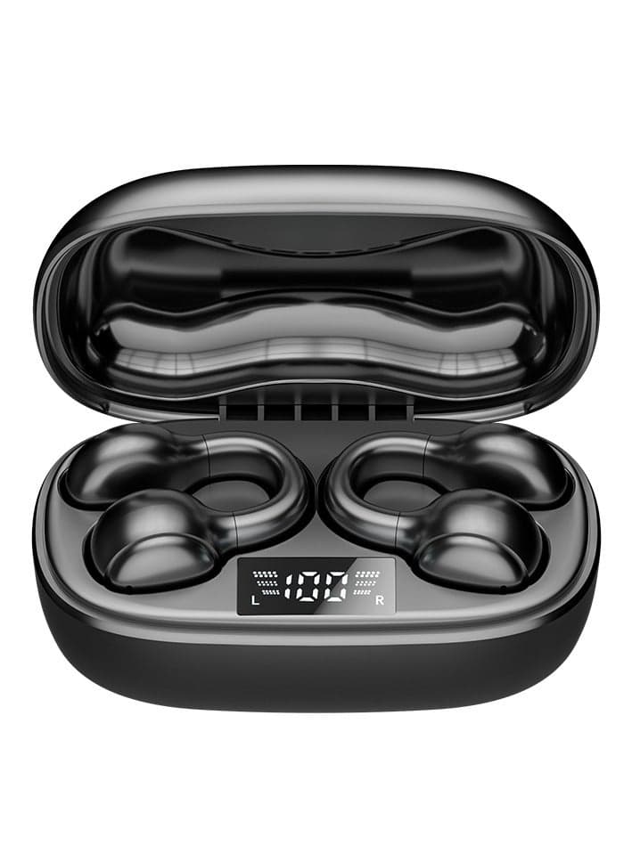 Wireless Earbuds, Wireless Ear Clip Sport Headphones, Clip On Bluetooth Earbuds for iPhone Android, Air Conduction Headphones, Earring Bluetooth Headset for Running Cycling,Workout,Driving