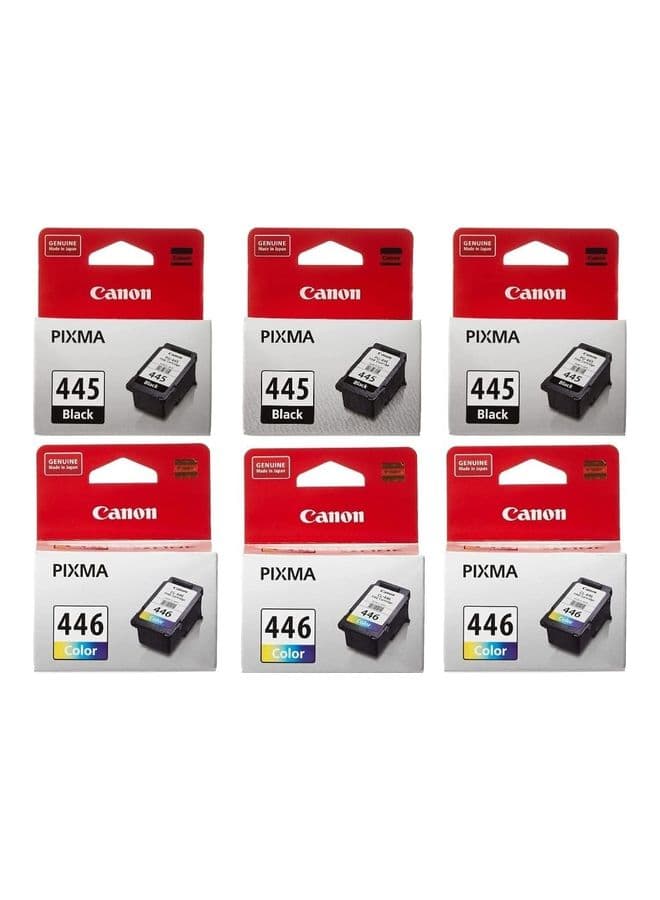 PG-445/CL-446 BK/C/M/Y Ink Cartridge Multipack - 3 Pack Black/Cyan/Magenta/Yellow