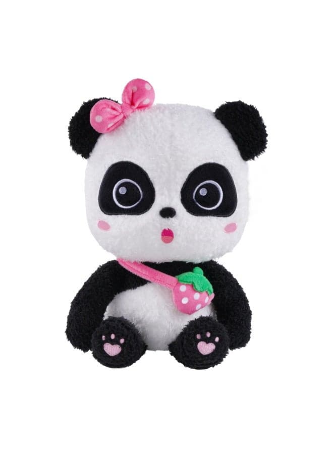 BabyBus Washable Plush Animal Toy Panda in Sitting Posture (MiuMiu with Magnetic Hands)