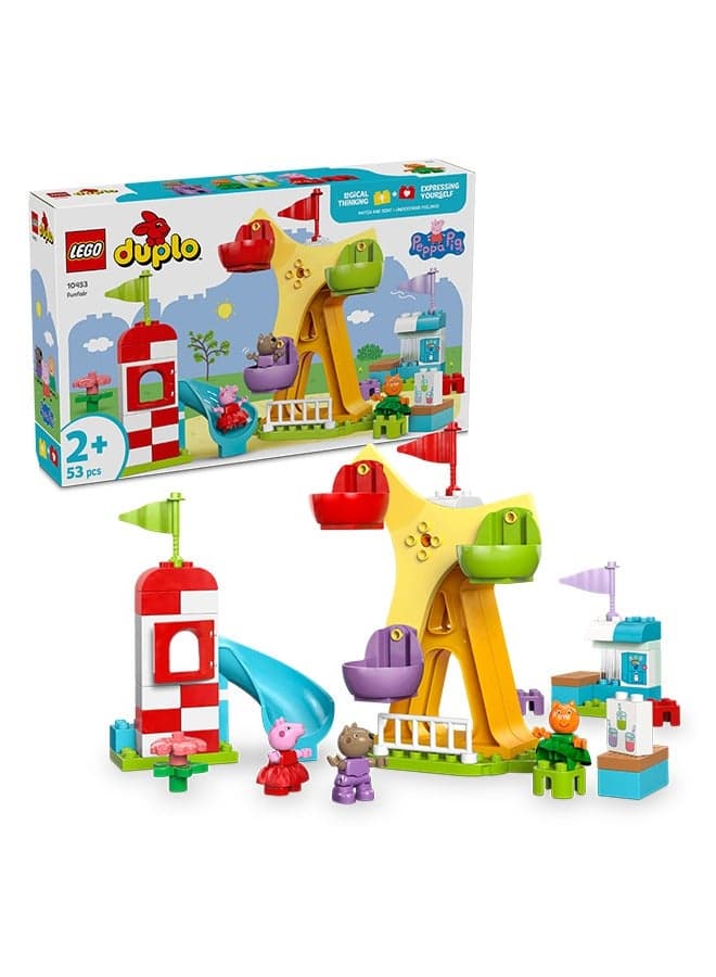DUPLO Peppa Pig Funfair Toddler Learning Toy 10453 (Age 2+, 53 Pieces)