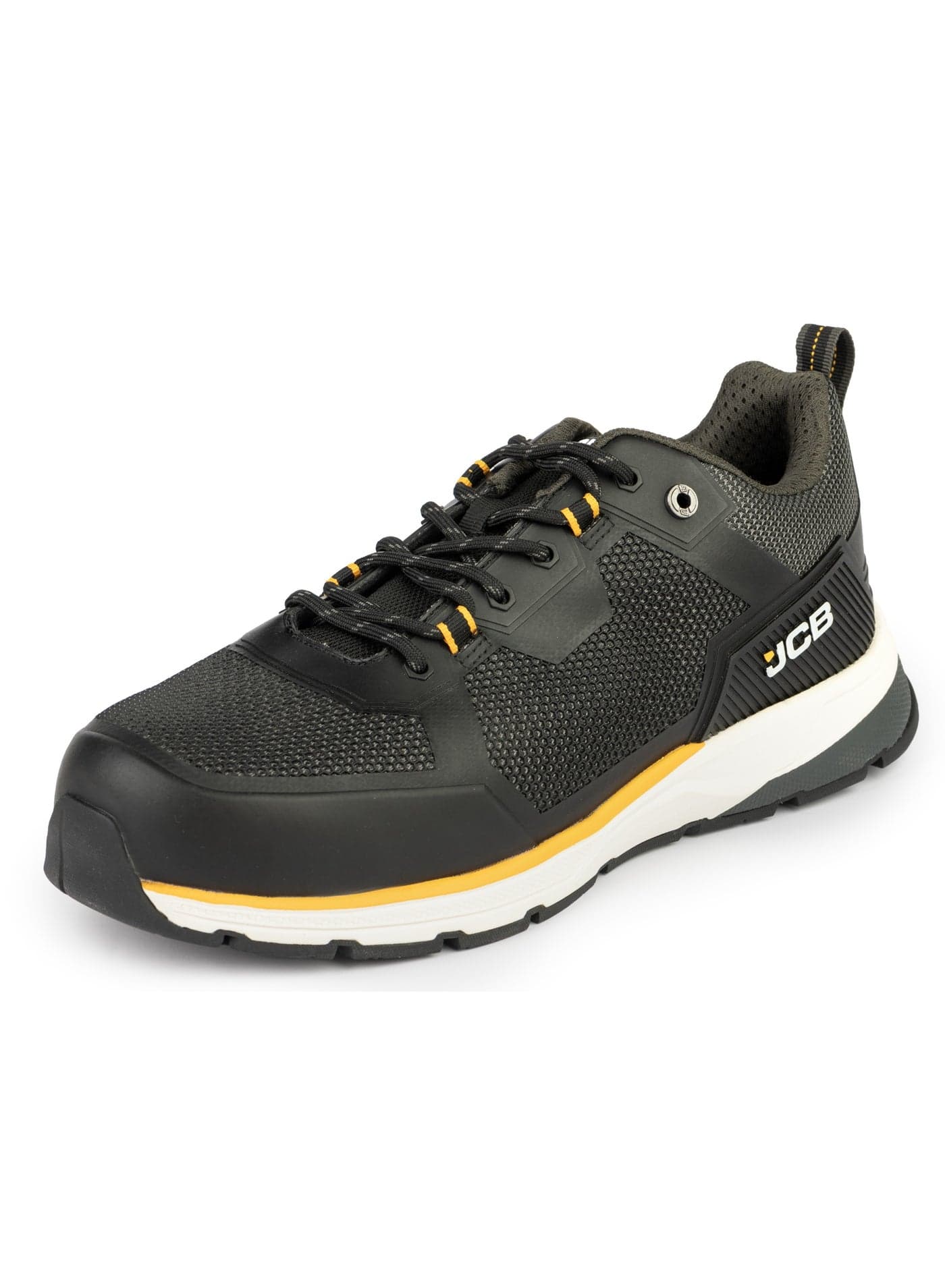 Lace-Up Safety Sneaker – Alloy Toe, Waterproof, Puncture Resistant, Anti-Static, Oil & Slip Resistant | JCB-0014D – Black/Dark Grey