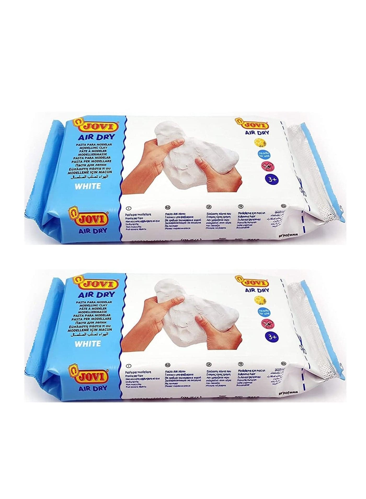 2-Piece Air Dry Modelling Clay 500gm White