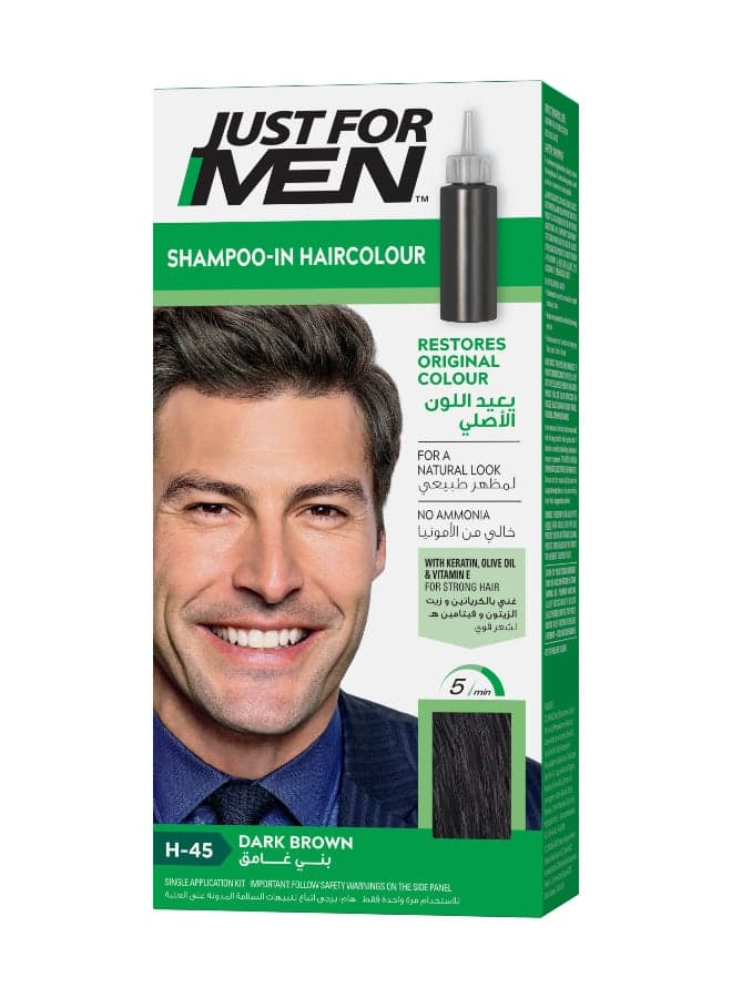 Hair Color For Men – Dark Brown, H-47, Quick-Apply Hair Dye With Biotin, Aloe, And Coconut Oil For Nourished, Natural-Looking Hair