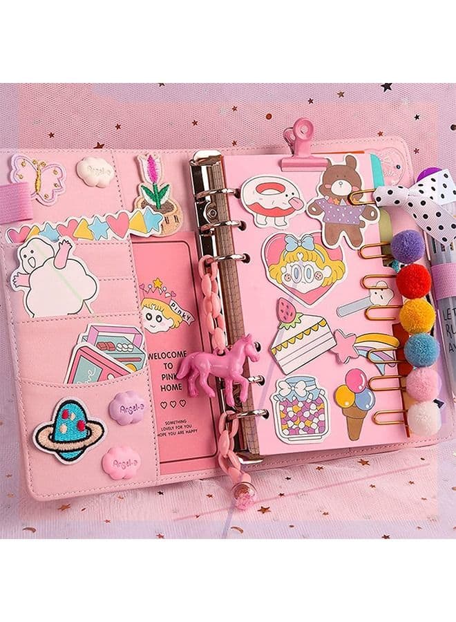 DIY Lined Journal Sketchbook Pocket Planner Girls Diary Cute Notepads Stationery Notebooks Journals School Office Supplies
