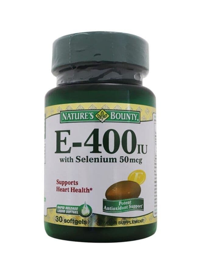 Vitamin E-400 Iu With Selenium 50Mcg - 30 Softgels
