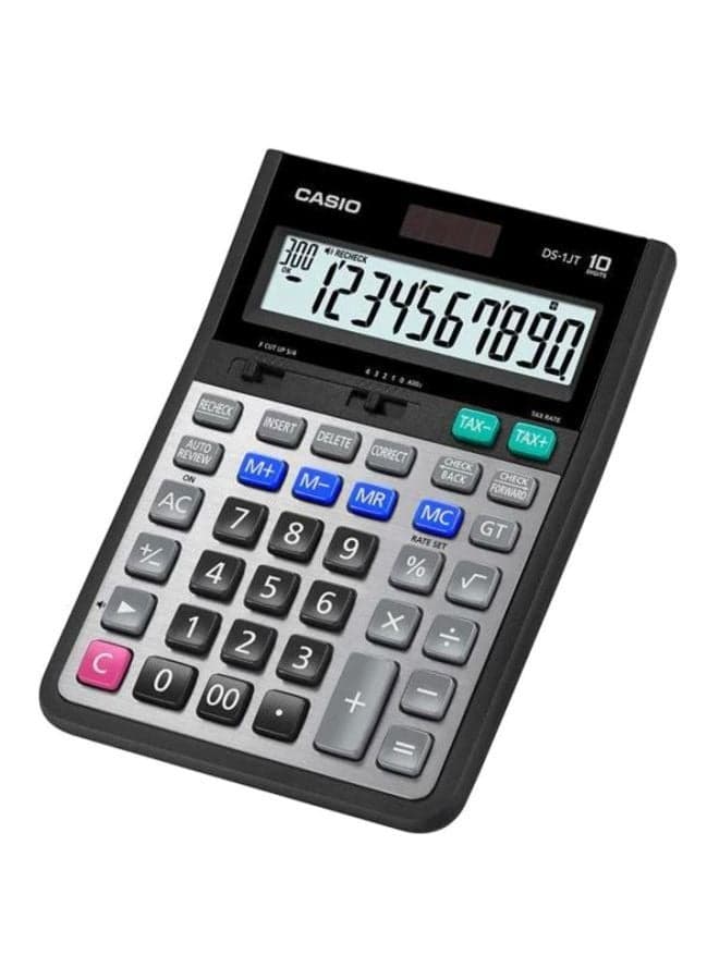 DS-1JT-W-DP Efficient Desk Calculator Grey/Black/Green Multicolour