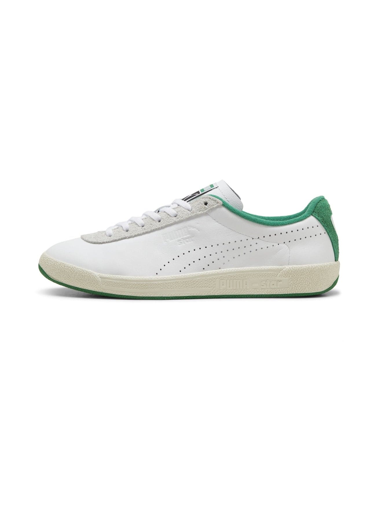Star OG Mens White Green Sneakers