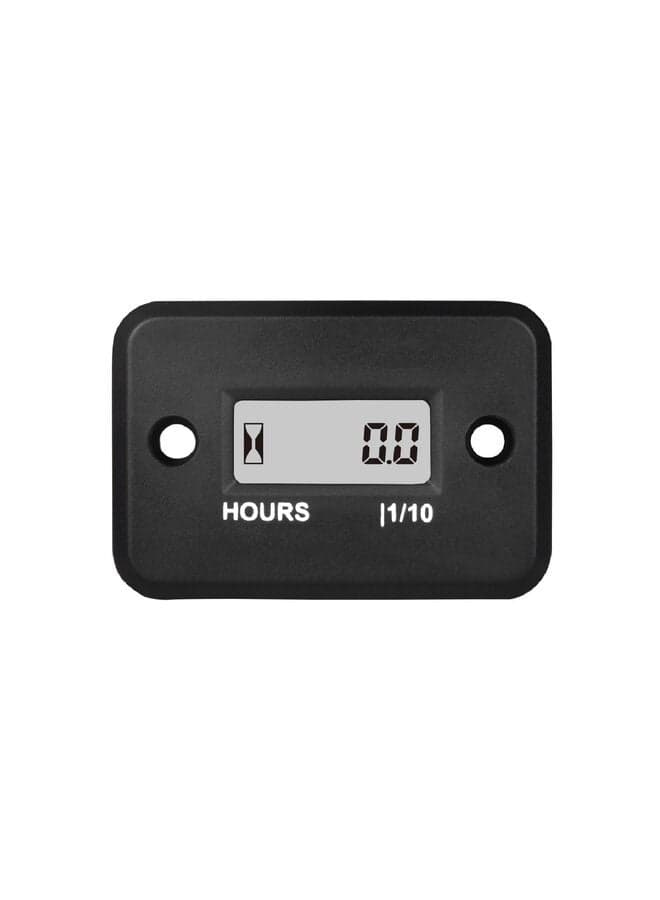 Digital LCD Maintenance Hour Meter for Small Engine, Waterproof Design, Applicable to Gas Engine Powered Lawn Mower Generator Compressor Motorcycle ATV Outboard Motor Chainsaw Etc