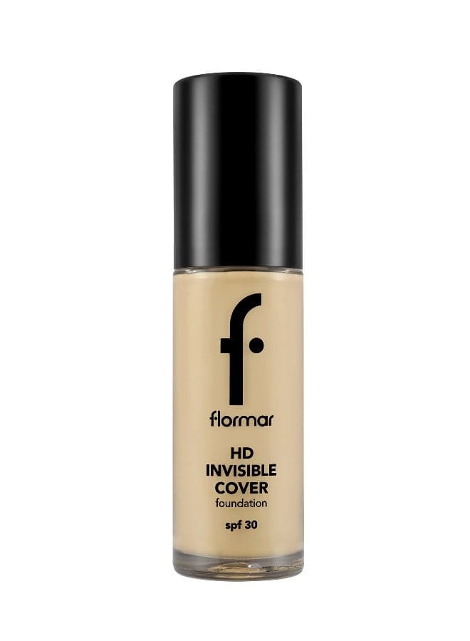 HD Invisible Cover Foundation – 60 Ivory – Lightweight Foundation, Natural Luminous Finish, Medium Coverage Look, SPF 30 Ivory