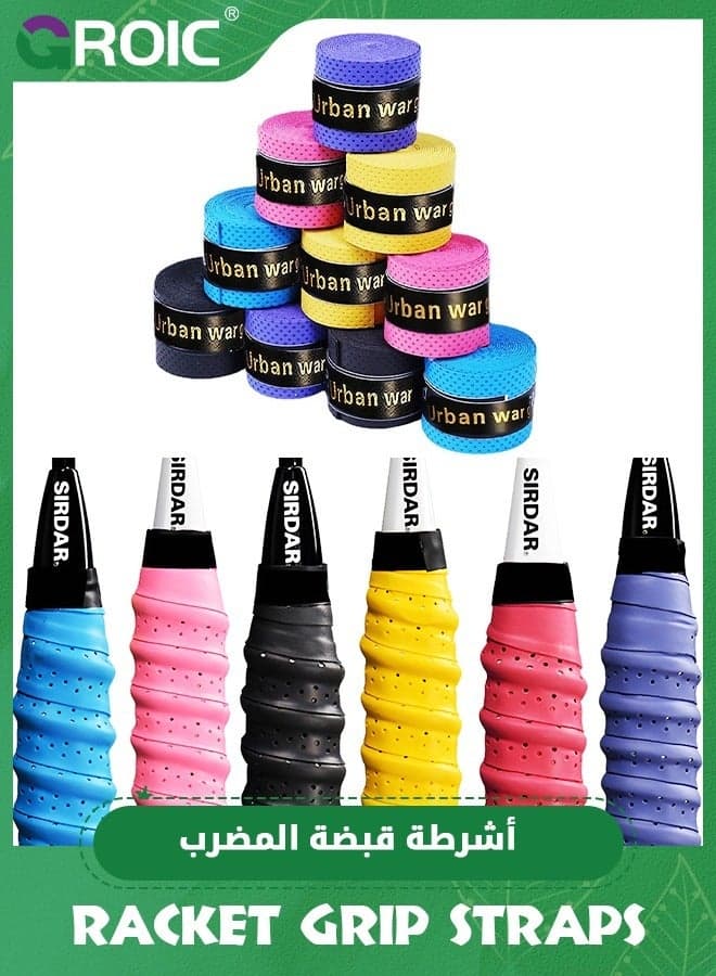 10 Pieces Tennis Racket Badminton Racket Grip Tape Overgrips for Anti-Slip and Sweat Absorbent Grip,Tennis Racket Grip Tape,Badminton Racket Parts
