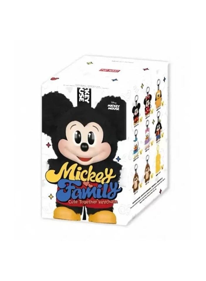 Mickey Family Cute Together Keychain Series Figures Blind Box, Random Design Action Figures Collectible Toys Home Decorations