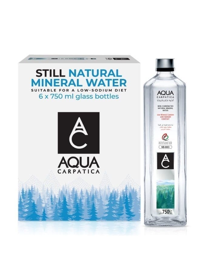 Aqua Carpatica Natural Mineral Water 750ml Pack of 6 | Low Sodium | Premium Imported Water