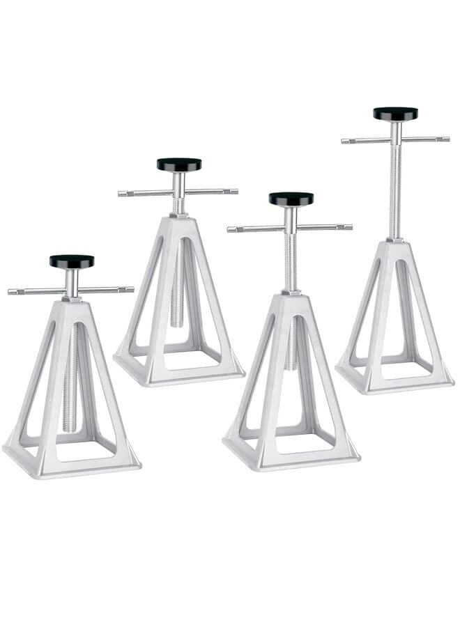 Stabilizer Jacks Set of 4 - Aluminum Trailer Stabilizer Jacks Support Up to 7500 Lbs, Adjustable from 11" to 17" - Camper Jacks & Stabilizer Jacks for Travel Trailers & RVs