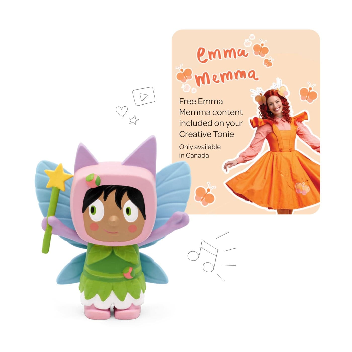 Tonies Fairy Creative Toy Figurine - Record and Upload up to 90 Minutes of Your Own Stories and Songs