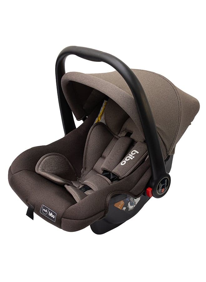 Bibo Baby Carrier And Car Seat – Full Body Support Cushion, Group 0+ (0M+), Lightweight, Soft Infant Seat for Newborns, Travel Friendly – Brown