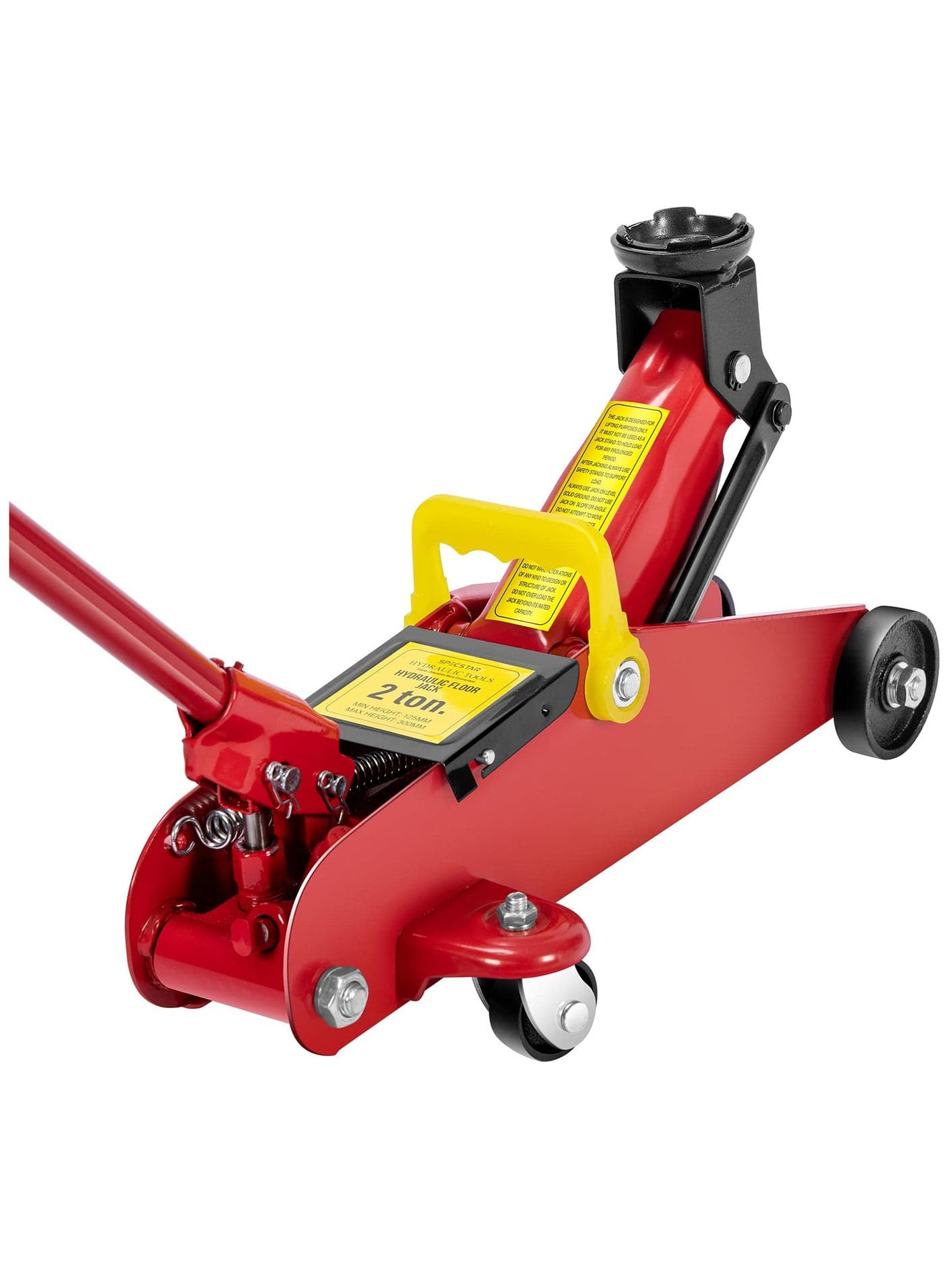 2 Tons Hydraulic Trolley Car Lift Jack, Low Profile Floor Jack with Single Piston Fast Lift Pump, Wide Lifting Range Swivel Rear Casters