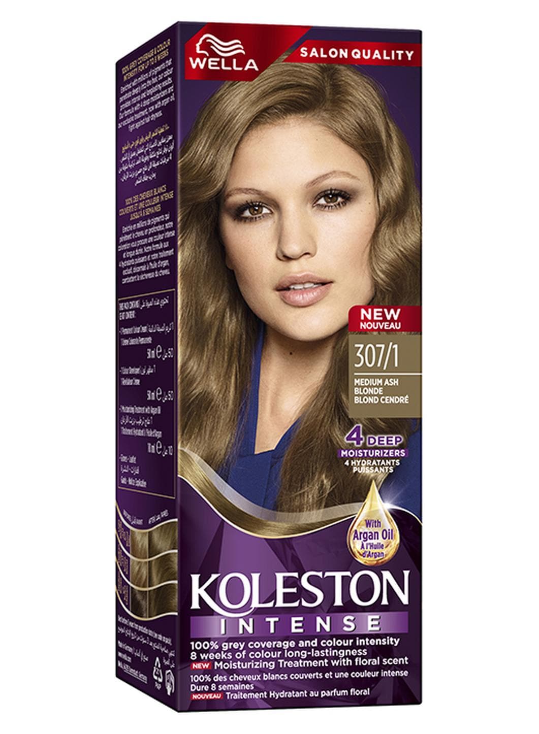 Koleston Intense Hair Color 307/1 Medium Ash Blonde