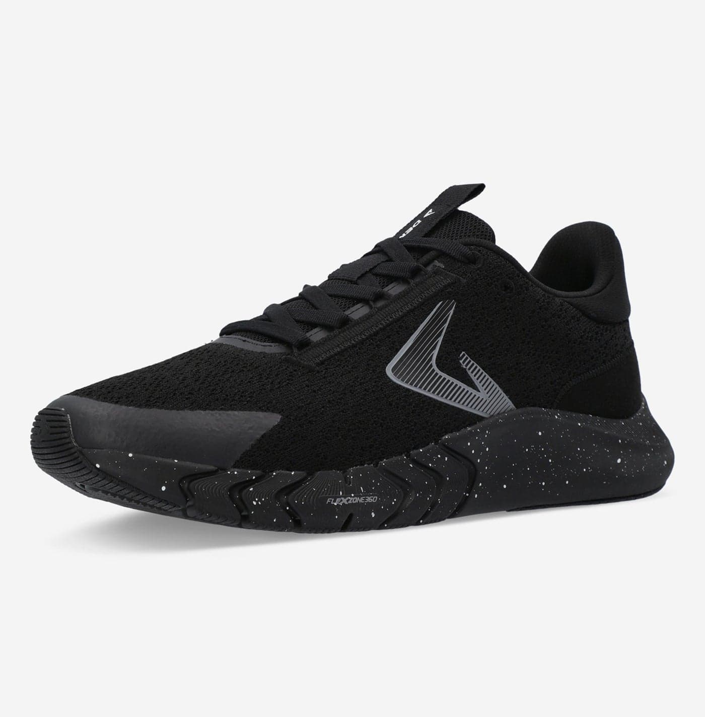 Demix Men's Running Sport Shoes – Black Training Sneakers with EVA Midsole and Breathable Upper for Comfortable Support