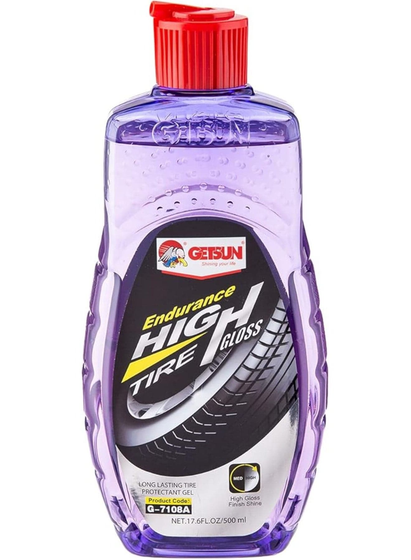 Endurance High Tire Gloss G-7108A 500ml | Long-Lasting Tire Shine Gel | Restores Deep Black Finish | UV Protection & Wet Look Gloss | Tire Protectant for Cars, SUVs & Motorcycles