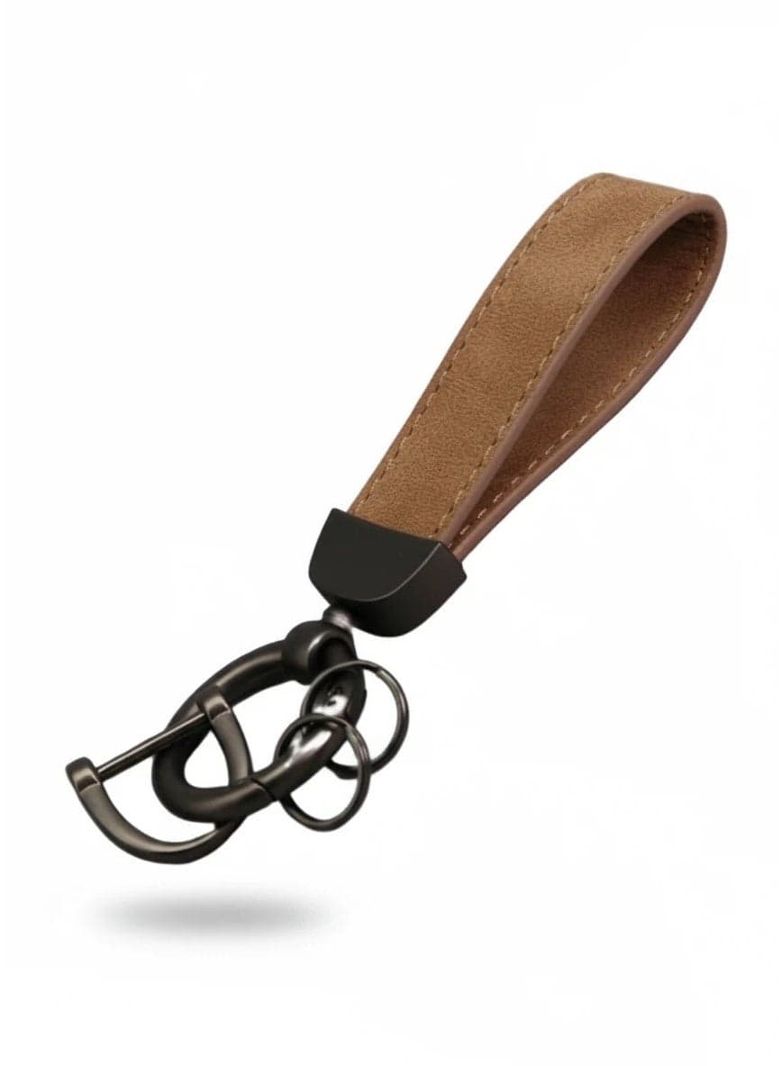 Car Keychain Metal Brown
