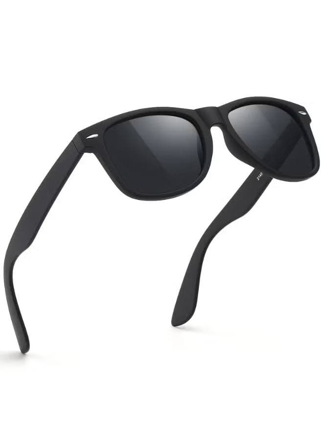 Retro Square Polarized Sunglasses for Men & Women – UV400 Protection TAC Lens, Lightweight Flexible Frame, HD Anti-Glare for Driving, Fishing, Hiking, Outdoor Sports.