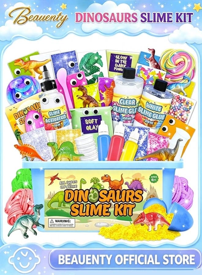DIY Slime Kit for Kids,Fluffy Slime Making Kit Toys for boys-Non-Sticky & Scented to Craft Butter Slime