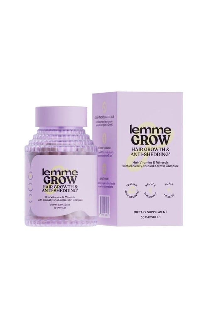 Grow Hair Growth Supplement for Women, Clinically Proven Keratin Complex for Visibly Thicker Hair and Scalp Coverage, Reduced Shedding, Nourish Thinning Hair - 1 Month Supply