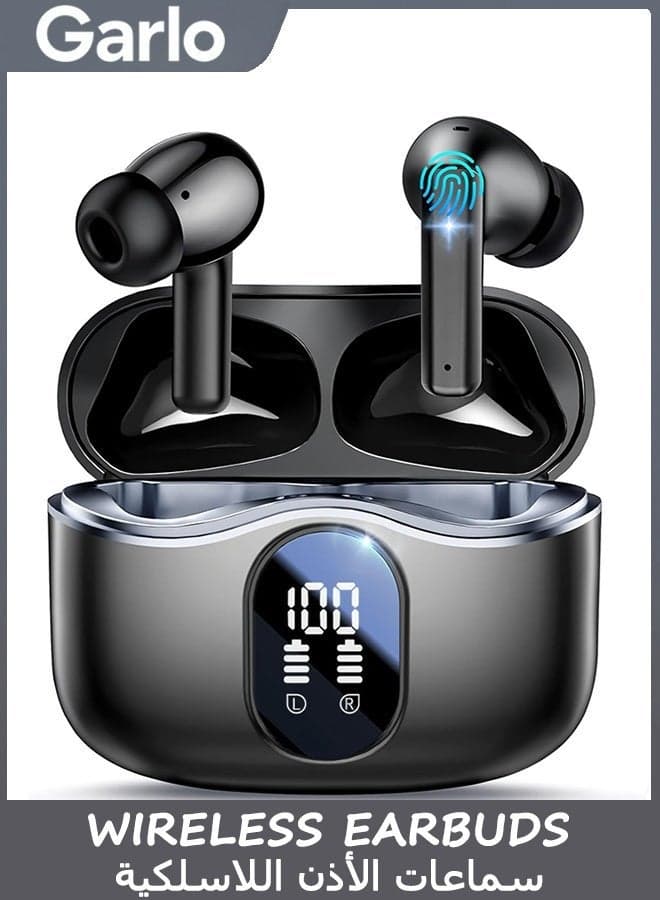 True Wireless Earbuds Bluetooth Earphones with Active Noise Cancelling in Ear Buds 4 Mic Clear Calls Headphones Wireless 40H Led Display, Multipoint Connect, Deep Bass Earbuds, ANC Waterproof