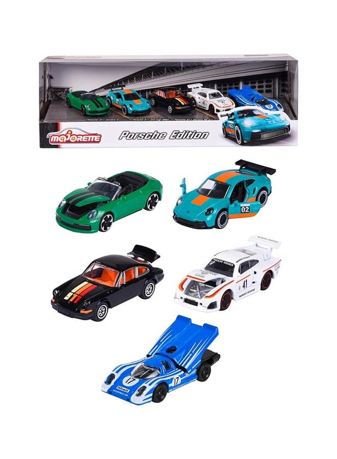 Majorette Porsche 5 Pieces Giftpack – Die-Cast Toy Car for Kids & Collectors