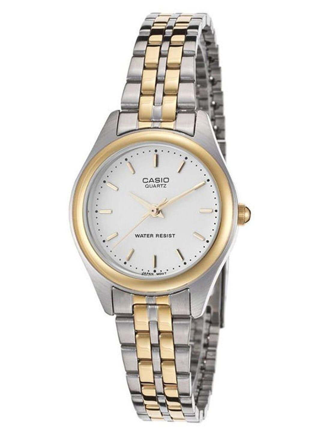 Women Water Resistant Stainless Steel Analog Watch LTP 1129G - 7ARDF - 26 mm - Silver/Gold