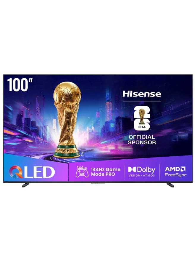 100 inch QLED 144Hz Game Pro Smart TV E8Q-Quantum Dot Colour, AI Picture, Dolby Vision, Dolby Atmos, Share to TV, Voice Control, Filmmaker Mode, Youtube, Netflix, Disney+,100E8Q (Middle East Version)black 100E8Q black