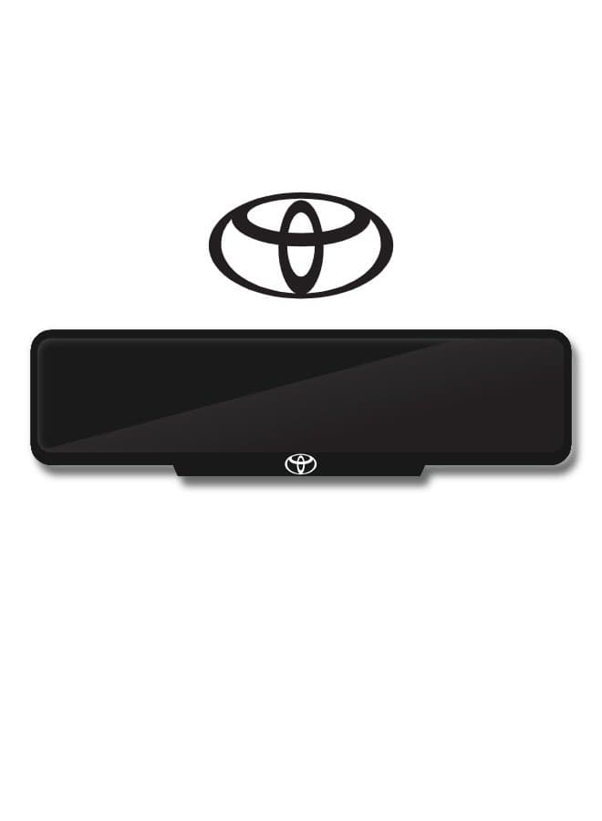 Custom Toyota Logo Number Plate Frame – Sleek Black Finish – Available in 3 Sizes – Easy Fixing – Iconic Style for Toyota Owners