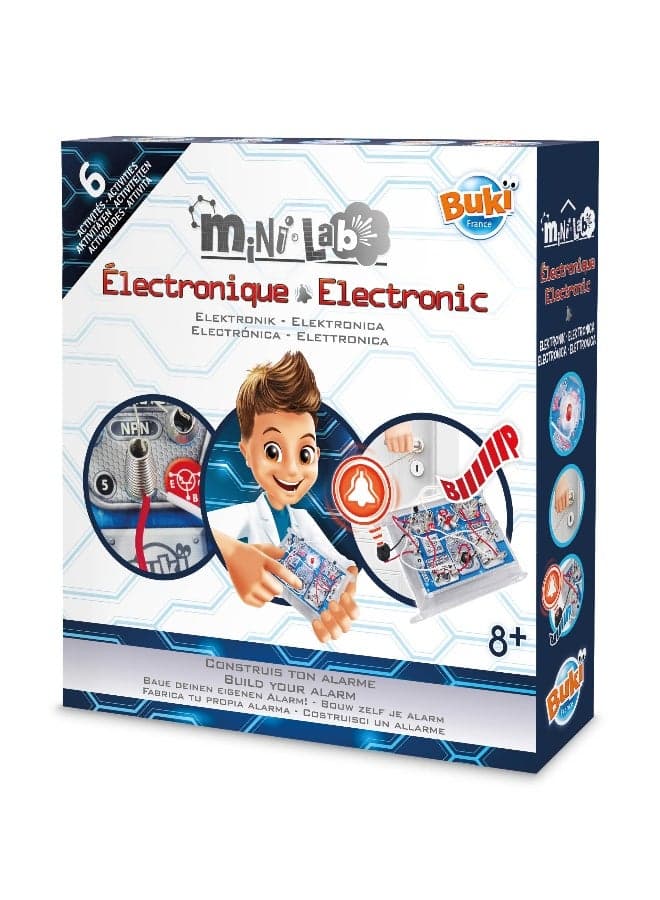 Mini Lab Electronics – Electronics Kit | 6 electronics activities including building your own alarm, for Kids 8+ Years
